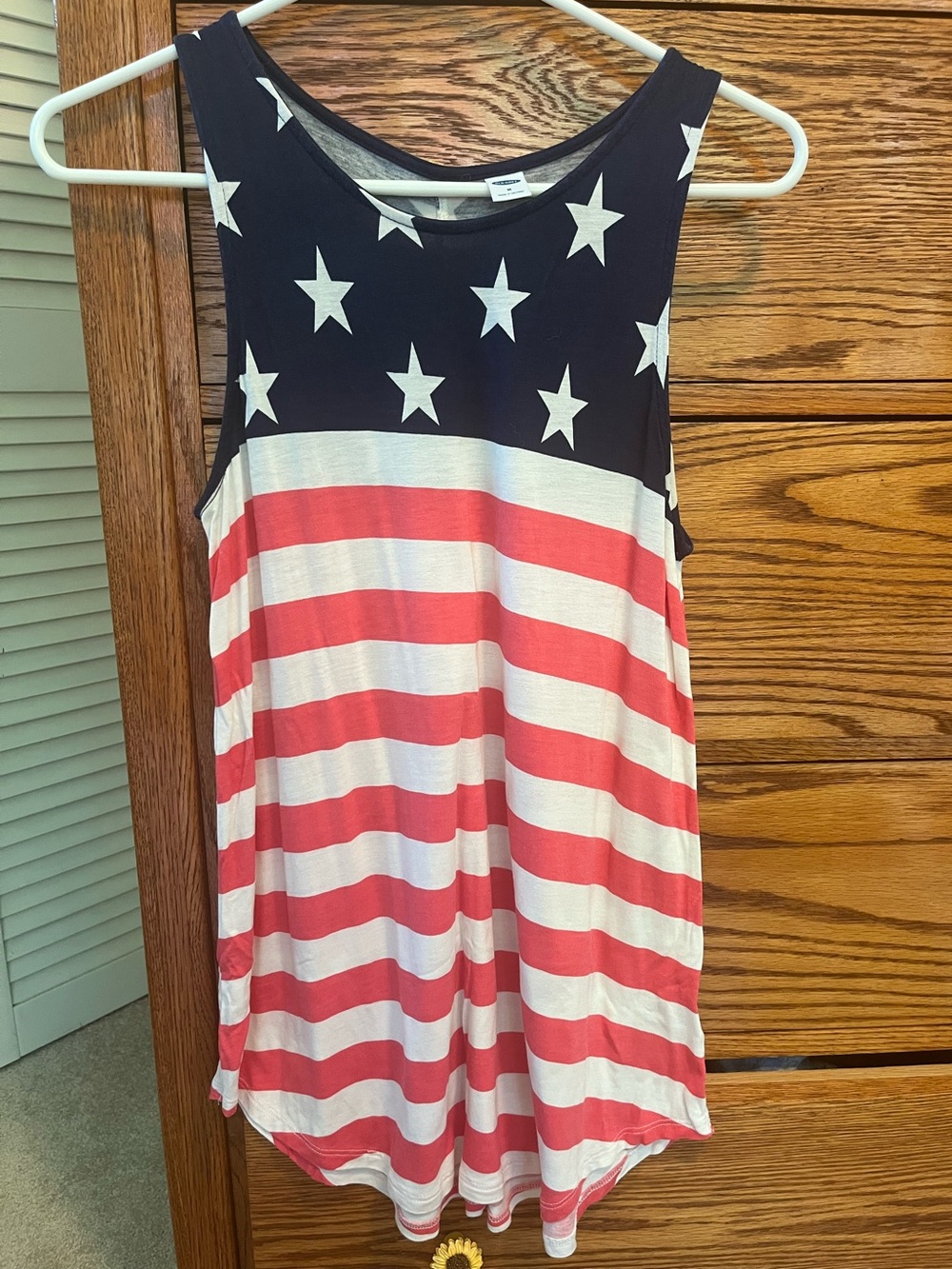 Old Navy Navy Red White and Blue Star & Stripe Women’s Tank